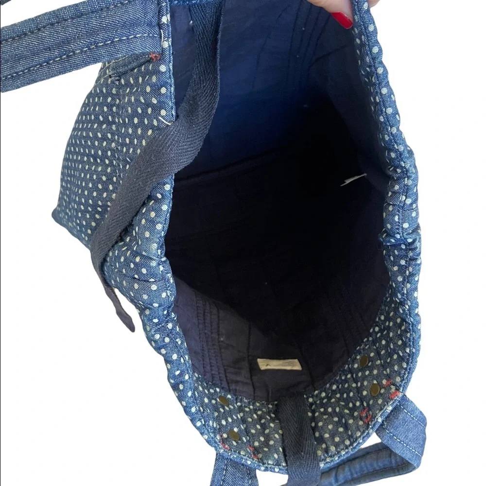 American Eagle Denim Tote Polka Dots Bag